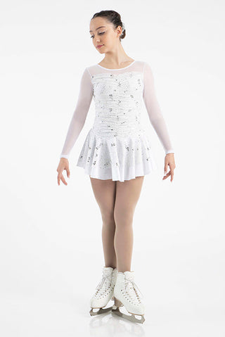 Mondor Ready to Ship Miria Skating Dress - White Mondor Ready to Ship Miria Skating Dress - White