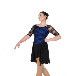 Jerry's Ready to Ship Classic Lace #95 Dance Skating Dress - Royal