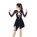 Aurora Ice Ice Deco Beaded Skating Dress - Black/Lilac