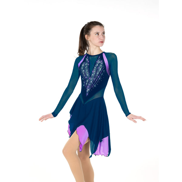 ice design dresses ASTRA WAVE SEQUIN STRAPLESS DRESS IN ICE BLUE