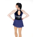 Aurora Ice Lavishly Lacy Beaded Skating Dress - Blue Plum