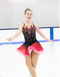 Aurora Ice Cherry Bombe Beaded Skating Dress