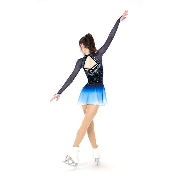 Aurora Ice Sky Shade Beaded Skating Dress