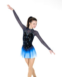 Aurora Ice Sky Shade Beaded Skating Dress