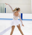 Aurora Ice Whispers of Gold Beaded Skating Dress