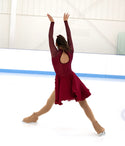 Aurora Ice Cabernet Canasta Dance Skating Dress