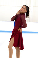 Aurora Ice Cabernet Canasta Dance Skating Dress