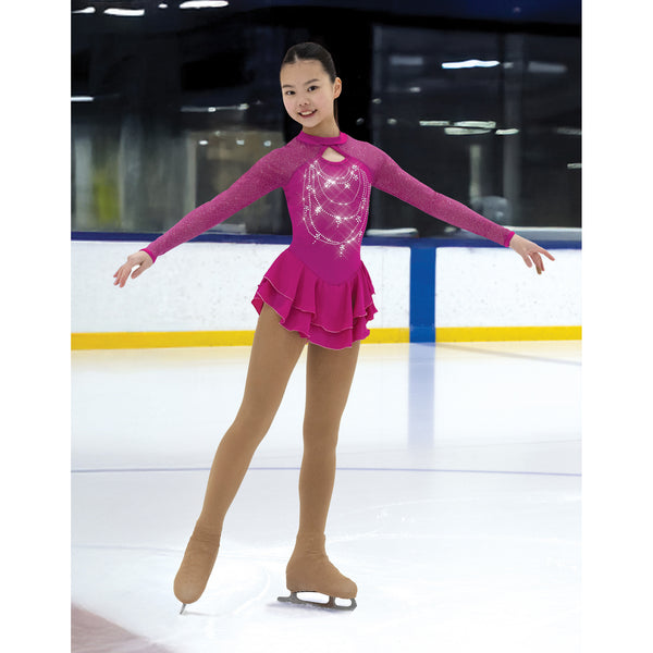 Jerry's Ice Skating Dress - Aurora AJ347 Strands of Crystals Dress