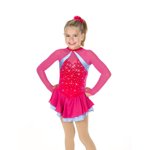 Aurora Ice Dazzle Duo Beaded Skating Dress - Pink/Blue | Northern Ice and Dance Aurora Ice Dazzle Duo Beaded Skating Dress - Pink/Blue | Northern Ice and Dance