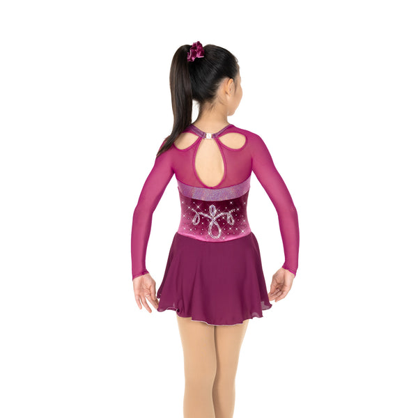Aurora Ice Ice Loops Beaded Skating Dress - Sangria