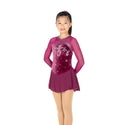 Aurora Ice Ice Loops Beaded Skating Dress - Sangria