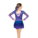Aurora Ice Rain on Lilacs Beaded Skating Dress