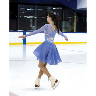 christmas ice skating dress YONGHS Girls Santa Outfit Costume: Christmas Figure Ice Skating Dress with Faux Fur, Long Sleeve Dancewear, Size 4-16