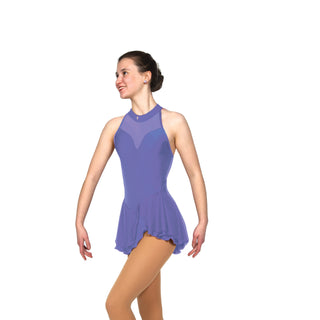 Solitaire Ready to Ship Cross Back Unbeaded Skating Dress - Blueberry