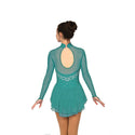 Solitaire Ready to Ship Classic High Neck Unbeaded Skating Dress - Gulf