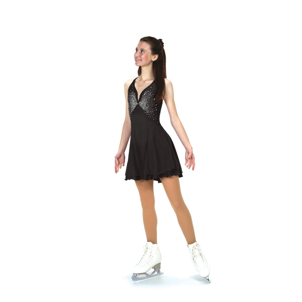 Solitaire Ready to Ship Empire Super Beaded Skating Dress - Black
