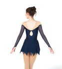 Solitaire Icicle Hem Ubeaded Skating Dress - Navy