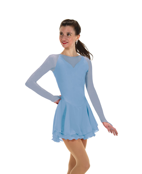 Solitaire Low Scoop Back Unbeaded Skating Dress - 3 Colors - Northern Ice and Dance