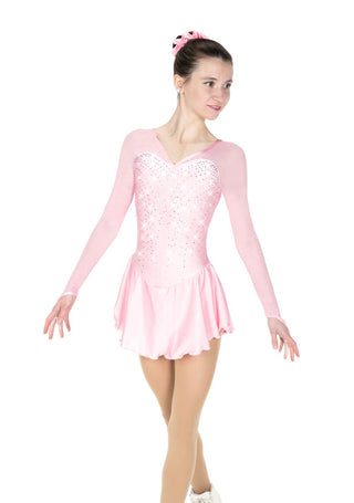 Buy pearl-pink Solitaire Locket Back Skating Dress - 4 Colors