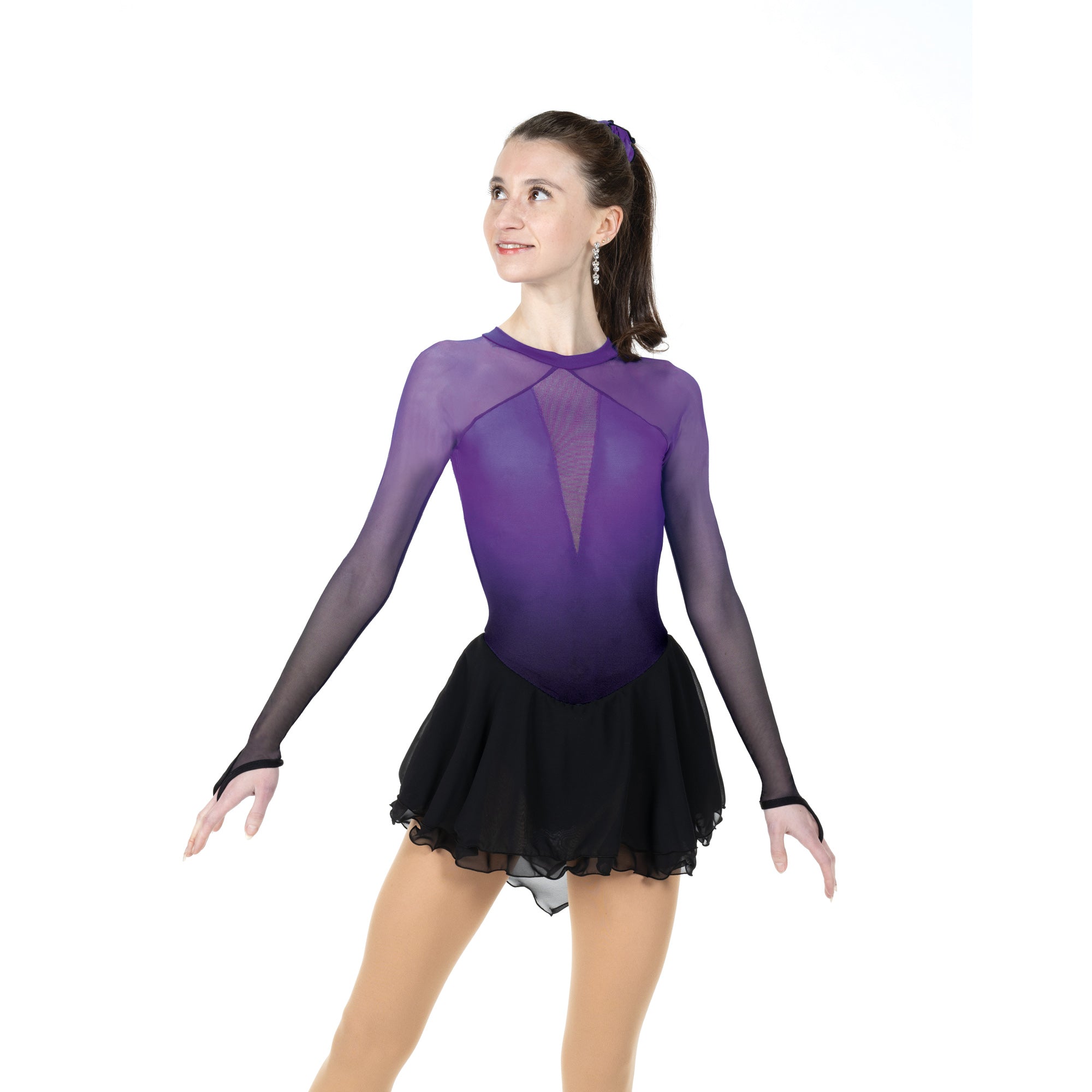 Solitaire Skyline Skating Dress - Midnight Purple