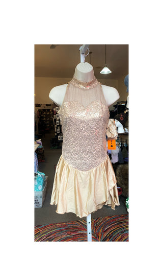 Jerry's Ready to Ship Golden Champagne #582 Skating Dress