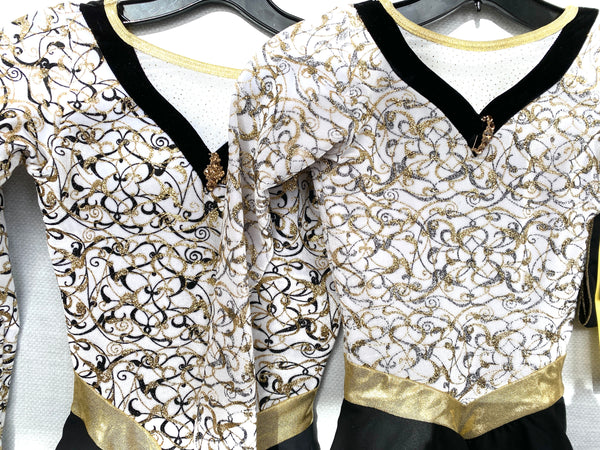 Jerry's Ready to Ship Gold & Glamour #127 Skating Dress