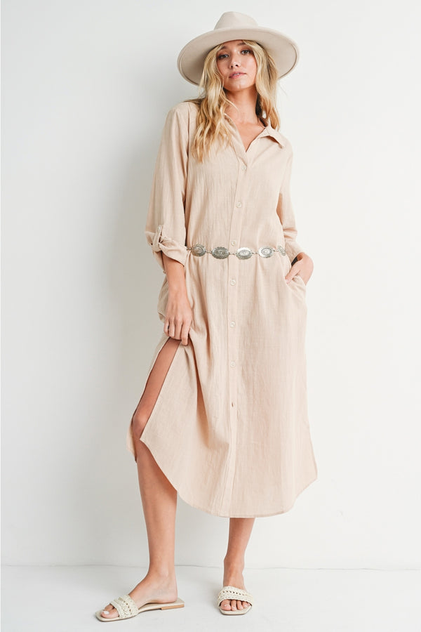 Bluivy Ready to Ship Midi Shirt Dress