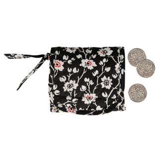 Ready to Ship Newport Mini Wallet - Black Floral