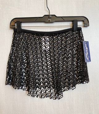 Capezio Ready to Ship Black Mesh Skirt