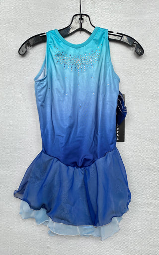 Jerry's Ready to Ship Aqua Alta #557 Beaded Skating Dress