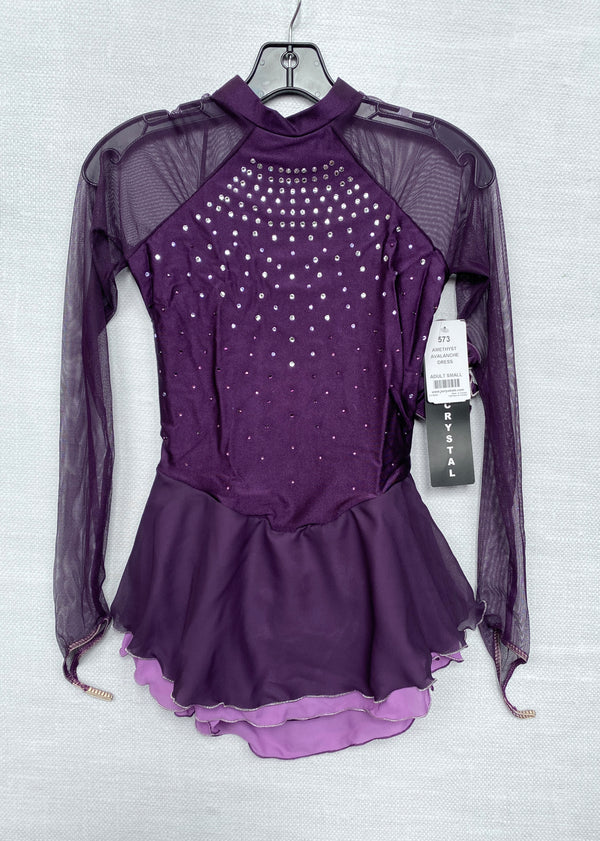 Jerry's Ready to Ship Amethyst Avalanche #573 Beaded Skating Dress
