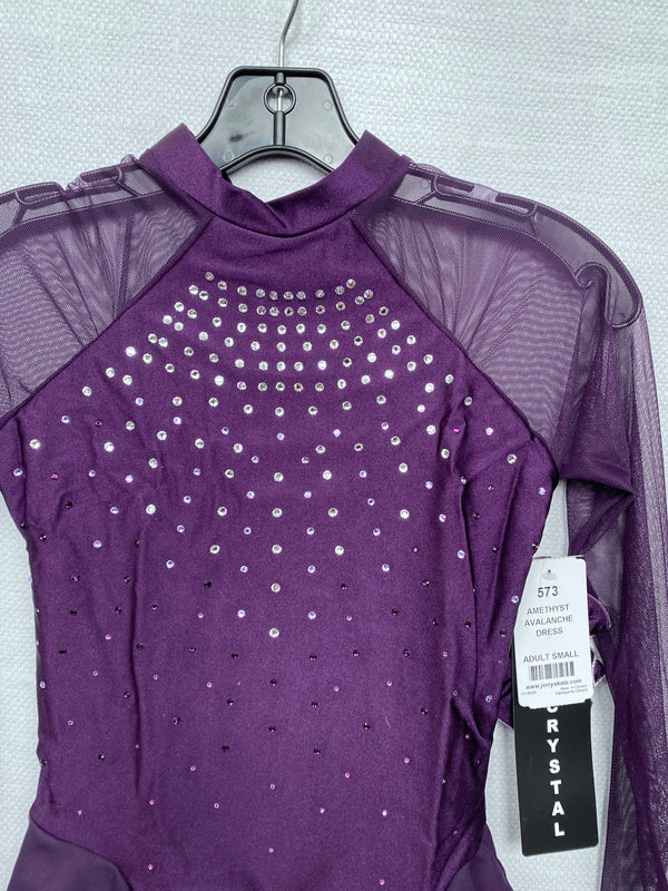 Jerry's Ready to Ship Amethyst Avalanche #573 Beaded Skating Dress