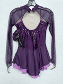 Jerry's Ready to Ship Amethyst Avalanche #573 Beaded Skating Dress