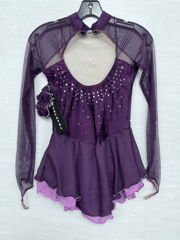 Jerry's Ready to Ship Amethyst Avalanche #573 Beaded Skating Dress
