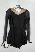 Solitaire Ready to Ship Scalloped Unbeaded Skating Dress - Black