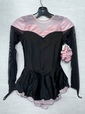 Solitaire Ready to Ship Shaded Sweetheart Unbeaded Skating Dress - Rose Noir