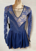 Jerry's Ready to Ship Astral Lace #26 Beaded Skating Dress - Blue