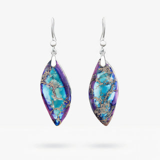 Ready to Ship Jasper Earrings - Leaf