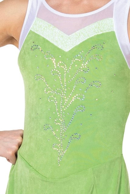 Jerry's Ready to Ship Frosted Ferns #10 Beaded Skating Dress