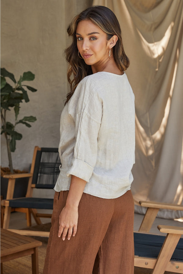 MM Ready to Ship Linen Shirt - Northern Ice and Dance