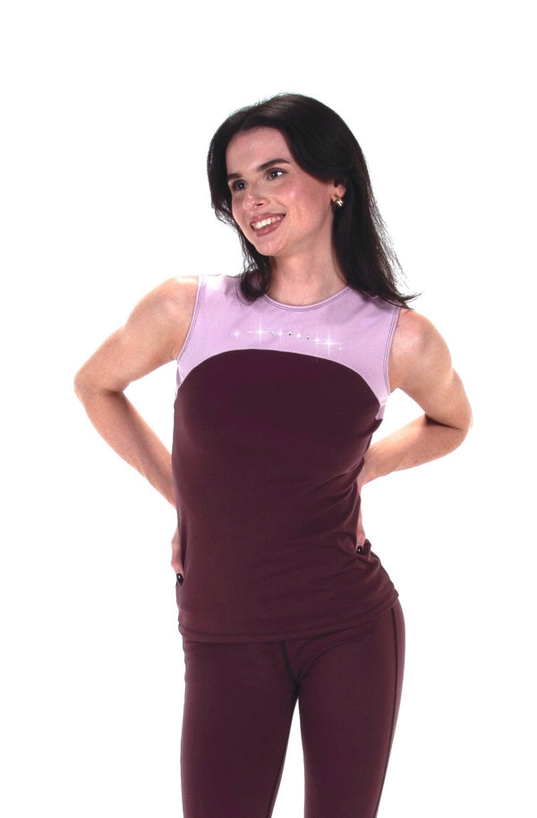 Jerry's Ready to Ship Tonal Supplex Beaded Tank - Wine