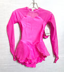 Solitaire Ready to Ship Sweetheart Unbeaded Skating Dress - Bright Pink