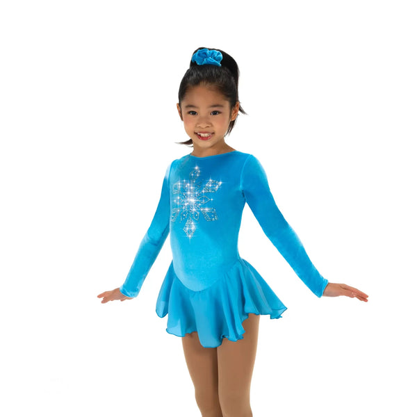 Jerry's Ready to Ship Single Snowflake #601 Beaded Skating Dress - Sky Blue - Northern Ice and Dance