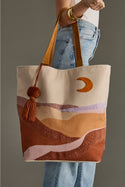 Ready to Ship Moon Scene Tote Bag - Northern Ice and Dance