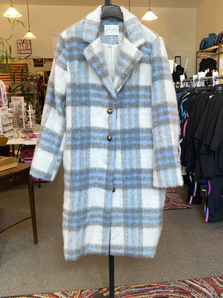 Ready to Ship Plaid Wool Blend Button Coat - Northern Ice and Dance