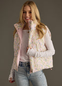 Ready to Ship Floral Puffer Vest - Northern Ice and Dance