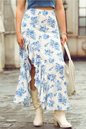 Ready to Ship Ruffle Split Skirt - Northern Ice and Dance