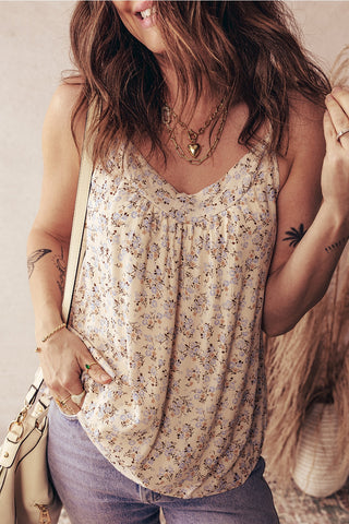 Ready to Ship Floral Camisole Tank - Northern Ice and Dance