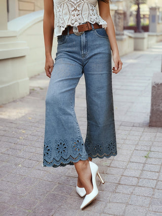 Ready to Ship Cropped Jeans - Northern Ice and Dance