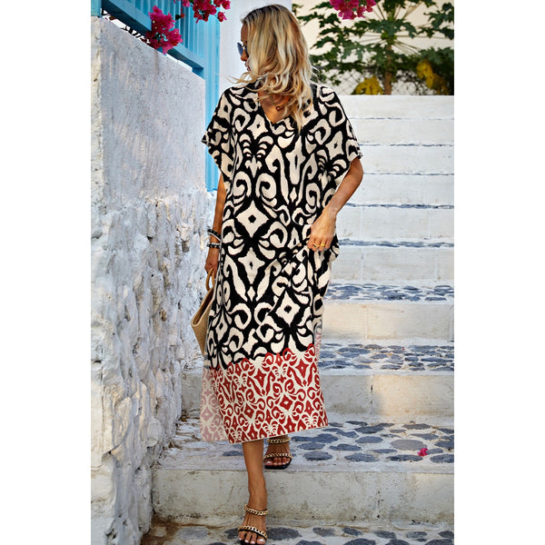 Ready to Ship Print Curvy Caftan Dress Ready to Ship Print Curvy Caftan Dress